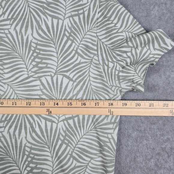 Goodfellow & Co. T-Shirt Mens Size Small Green Palm Leaf Print Short Sleeve - Picture 13 of 16
